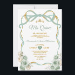 Sage Green Floral Bow Ribbon Gold Crown Mis Quince Einladung<br><div class="desc">EDITABLE Sage Green Floral Bow Ribbon Gold Crown Mis Quince Einladung Elegant Quinceañera Sage Green Floral Prinzessin Birthday Einladung Gold Crown Mis Quince 15 Anos,  16. Geburtstagspartei</div>