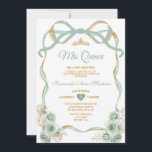 Sage Green Floral Bow Ribbon Gold Crown Mis Quince Einladung<br><div class="desc">EDITABLE Sage Green Floral Bow Ribbon Gold Crown Mis Quince Einladung Elegant Quinceañera Sage Green Floral Prinzessin Birthday Einladung Gold Crown Mis Quince 15 Anos,  16. Geburtstagspartei</div>