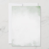 Sage Green Floral Boy Cross First Holy Communion Einladung (Rückseite)