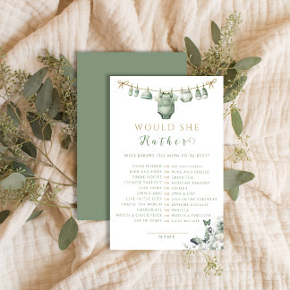 Sage Green Floral Butterfly Would She Rather Baby 