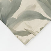 Sage Green Floral Elegant Fleecedecke (Ecke)