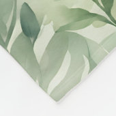 Sage Green Floral Elegant Fleecedecke (Ecke)