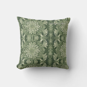 Sage Green Floral Elegant Kissen