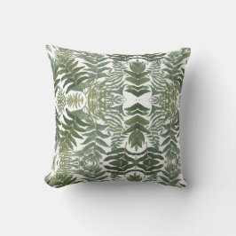 Sage Green Floral Elegant Kissen
