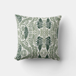 Sage Green Floral Elegant Kissen