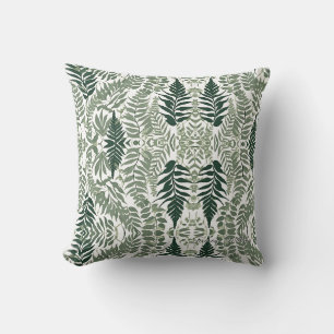 Sage Green Floral Elegant Kissen
