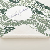 Sage Green Floral Elegant Sherpadecke (3/4)