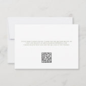 Sage Green Floral Elegante Hochzeit RSVP Karte (Rückseite)