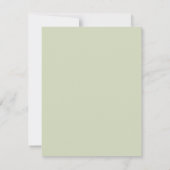Sage Green Floral Eucalyptus Save the Date | Einladung (Rückseite)