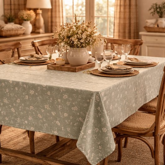 Sage Green Floral , Farmhouse, Cottagecore Tischdecke