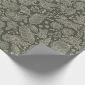 Sage Green Floral Geschenkpapier (Ecke)