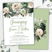 Sage Green Floral Hochzeitstag Einladung