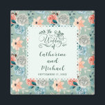 Sage Green Floral Lace Elegante Wedding Calligraph Magnet<br><div class="desc">Sage Green Floral Lace Elegant Winter Hochzeitkalligraphie Design.</div>
