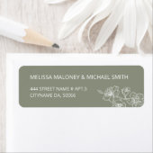 Sage Green Floral Line Art  (Insitu)