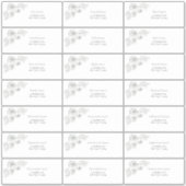 Sage Green Floral Line Art Guest Adresse Aufkleber (Vorderseite)