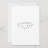 Sage Green Floral Line Art Save The Date (Rückseite)