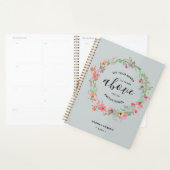Sage Green Floral Moderne Personalisierte Schrift Planer (Anzeige)