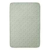Sage Green Floral Pattern  Badematte (Vorderseite Vertikal)