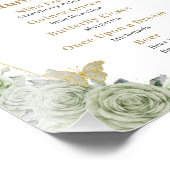 Sage Green Floral Quinceanera Signature Cocktails Fotodruck (Ecke)