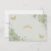 Sage Green Floral Quinceanera Sweet 16 Kalender Save The Date (Rückseite)