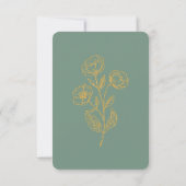 Sage Green Floral Save The Date Editable (Rückseite)