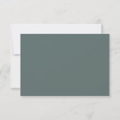 Sage Green Floral Simple Wedding RSVP Card Karte (Rückseite)