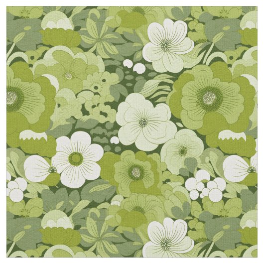 Sage Green Floral Stoff (Nahaufnahme)