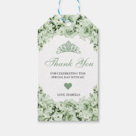 Sage Green Floral Vielen Dank Gift Tags Geschenkanhänger