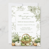 Sage Green Floral Vintag Fall Erntedank Party