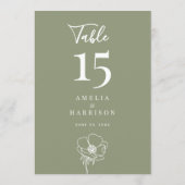 Sage Green Floral Wedding 12x18 (Rückseite)