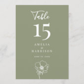 Sage Green Floral Wedding 12x18 (Vorderseite)