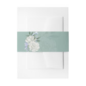 Sage Green Floral Wedding Belly Band | Minimalist  (Vorderseite Beispiel)