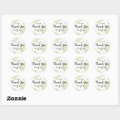 Sage Green Floral Wedding Danke Stickers (Blatt)
