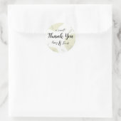 Sage Green Floral Wedding Danke Stickers (Tasche)