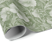 Sage Green Floral Wedding Geschenkpapier (Rolleneckpunkt)