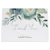 Sage Green Floral Wedding Große Geschenktüte (Vorderseite)