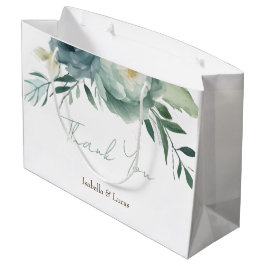 Sage Green Floral Wedding Große Geschenktüte