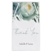 Sage Green Floral Wedding Kleine Geschenktüte (Rückseite)