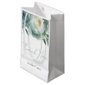 Sage Green Floral Wedding Kleine Geschenktüte (Vorderseite Schrägansicht)