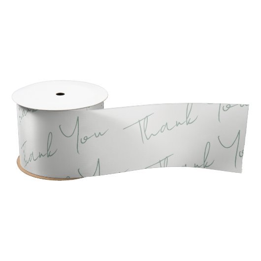 Sage Green Floral Wedding Satinband (Spule)