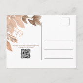 Sage Green Floral Wedding Save the Date Postcard Ankündigungspostkarte (Rückseite)