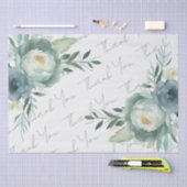 Sage Green Floral Wedding Seidenpapier (Handwerk)