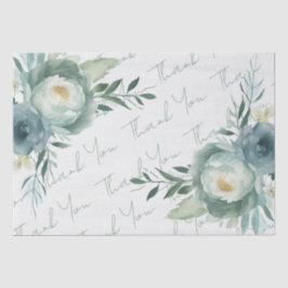 Sage Green Floral Wedding Seidenpapier