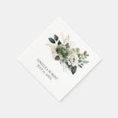 Sage Green Floral Wedding | Serviette (Ecke)