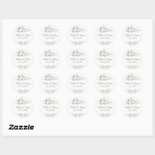 Sage Green Floral Wedding Sticker (Blatt)
