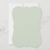 Sage Green Foliage Frame Baptism Invitation Einladung (Rückseite)