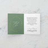 Sage Green Foliage Moderne Elegante Rustikale Hoch Einladung (Innenseite)