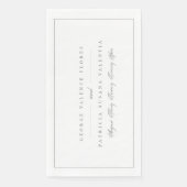 Sage Green Formal Calligraphy Elegant Gerahmt Serviette (Vorderseite)