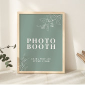 Sage Green Foto Booth Wedding Sign Poster