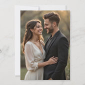 Sage Green Foto Floral Viktorianisch Französisch H Einladung (Rückseite)